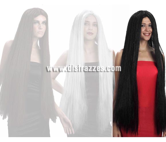 Peluca extralarga Negra de 100 cms.