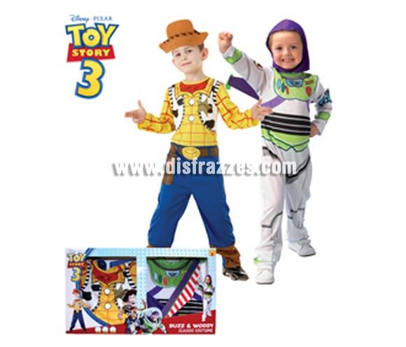 Disfraz de Buzz + Woody CLASSIC infantil en caja para Carnaval y para regalar en Reyes. Talla de 3 a 4 años. Incluye BUZZ: Jumpsuit (mono) estampado y gorro; WOODY: Jumpsuit (mono) estampado y 1/2 sombrero de EVA. Presentación en caja regalo. Disfraz con licencia perfecto para regalar.
Éste traje es perfecto para Carnaval y como regalo en Navidad, en Reyes Magos, para un Cumpleaños o en cualquier ocasión del año. Con éste disfraz harás un regalo diferente y que seguro que a los peques les encantará y hará que desarrollen su imaginación y que jueguen haciendo valer su fantasía. 
¡¡Compra tu disfraz para Carnaval o para regalar en Navidad o en Reyes Magos en nuestra tienda de disfraces, será divertido y quedarás muy bien!!
