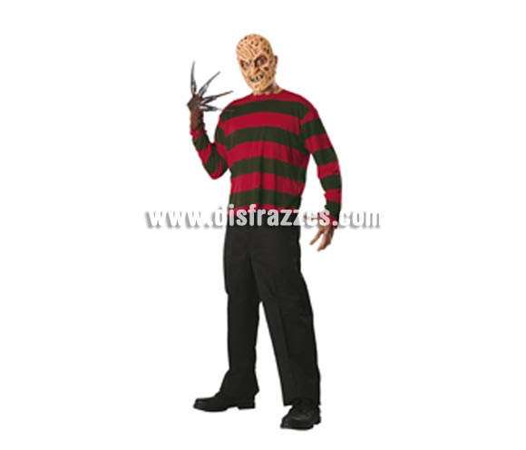 Camiseta y máscara de Freddy Krueger adulto para Halloween. Talla estándar de hombre.
¡¡Compra tu disfraz para Halloween en nuestra tienda de disfraces, será divertido!!
