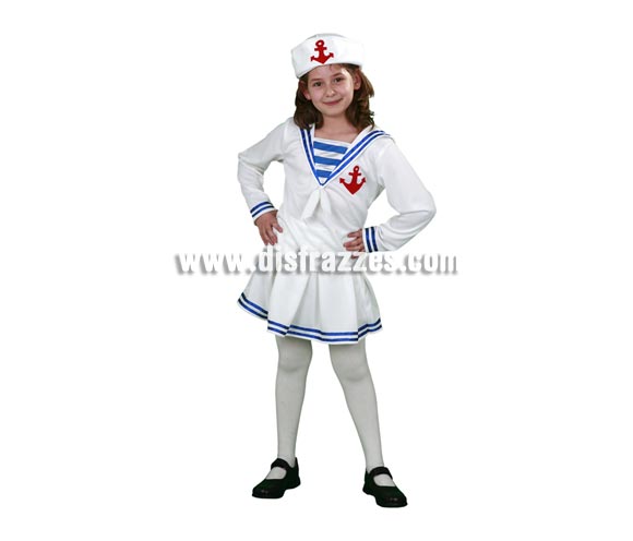 Disfraz de Marinera infantil barato para Carnaval. Talla de 7 a 9 años. Incluye camisa, falda y gorro. Éste traje de Marinera para Carnaval es ideal para divertirse en las Fiestas de Carnavales tan divertidas y estrambóticas como siempre y que cada vez se celebran en más Pueblos, Villas  y Ciudades, tanto en la calle como en Pubs, Discotecas, Casas particulares, Restaurantes o Colegios y disfrazándote con un traje de Carnaval ayudarás a crear ese ambiente Carnavalesco, tan divertido, multicolor y variopinto que a todos nos fascina y nos divierte.
¡¡Compra tu disfraz para Carnaval en nuestra tienda de disfraces, será divertido!!
