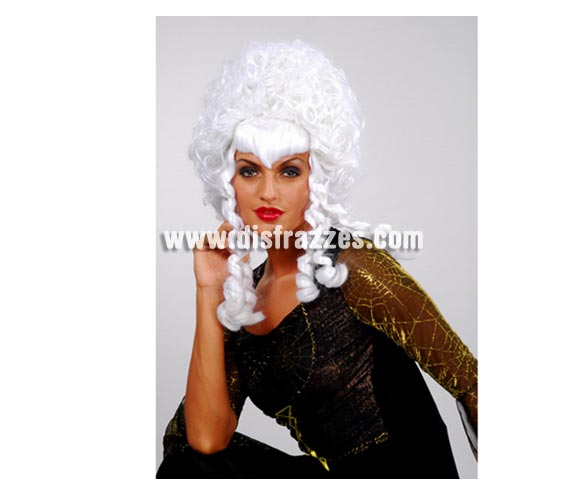 Peluca mujer de Época para adulta con flequillo en pico. Talla Universal adultos.