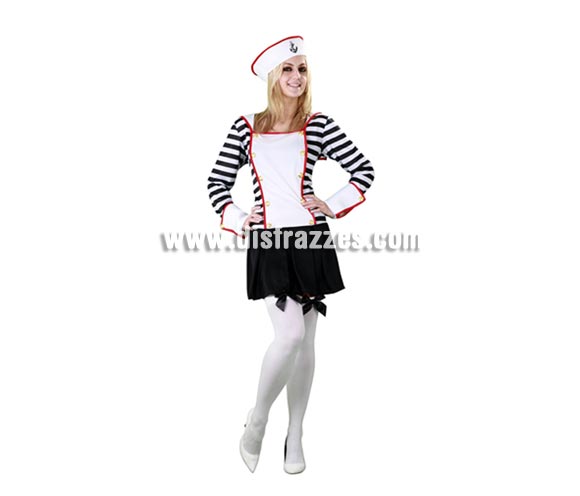 Disfraz de Marinera adulta para Carnaval. Talla única 38/42. Incluye gorro y vestido. Éste disfraz de Carnaval es ideal para divertirse en las Fiestas de Carnavales tan divertidas y estrambóticas como siempre y que cada vez se celebran en más Pueblos, Villas  y Ciudades, tanto en la calle como en Pubs, Discotecas, Casas particulares, Restaurantes o Colegios y disfrazándote con un traje de Carnaval ayudarás a crear ese ambiente Carnavalesco, tan divertido, multicolor y variopinto que a todos nos fascina y nos divierte.
¡¡Compra tu disfraz para Carnaval en nuestra tienda de disfraces, será divertido!!
