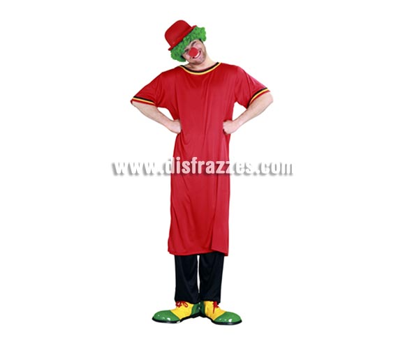 Disfraz de Payaso de la tele rojo adulto barato para Carnaval. Talla única 52/54. Incluye camiseta larga roja. Accesorios NO incluidos, podrás verlos en la sección Complementos. Aconsejamos los zapatones de la ref. 11006BT que son los más auténticos. ¿Te acuerdas de los Payasos de la tele? ¡Qué maravillosos años! Éste disfraz de Carnaval es ideal para divertirse en las Fiestas de Carnavales tan divertidas y estrambóticas como siempre y que cada vez se celebran en más Pueblos, Villas  y Ciudades, tanto en la calle como en Pubs, Discotecas, Casas particulares, Restaurantes o Colegios y disfrazándote con un traje de Carnaval ayudarás a crear ese ambiente Carnavalesco, tan divertido, multicolor y variopinto que a todos nos fascina y nos divierte.
¡¡Compra tu disfraz para Carnaval en nuestra tienda de disfraces, será divertido!!
