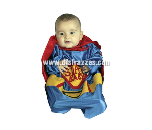 Disfraz barato de Super Baby para Bebés en Carnaval. Talla de 0 a 6 meses. Incluye saquito y capa. Éste disfraz de Carnaval es ideal para divertirse en las Fiestas de Carnavales tan divertidas y estrambóticas como siempre y que cada vez se celebran en más Pueblos, Villas  y Ciudades, tanto en la calle como en Pubs, Discotecas, Casas particulares, Restaurantes o Colegios y disfrazándote con un traje de Carnaval ayudarás a crear ese ambiente Carnavalesco, tan divertido, multicolor y variopinto que a todos nos fascina y nos divierte.
¡¡Compra tu disfraz para Carnaval en nuestra tienda de disfraces, será divertido!!
