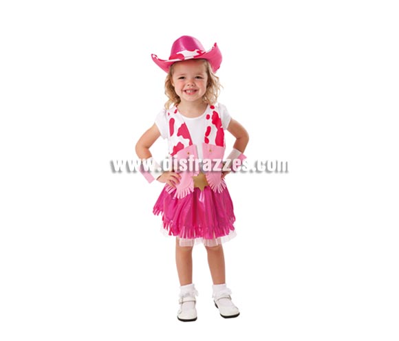 Disfraz de Vaquera rosa infantil para Carnaval. Talla de 3 a 4 años. Incluye chaleco, falda, cinturón, sombrero y puños. Éste disfraz de Carnaval es ideal para divertirse en las Fiestas de Carnavales tan divertidas y estrambóticas como siempre y que cada vez se celebran en más Pueblos, Villas  y Ciudades, tanto en la calle como en Pubs, Discotecas, Casas particulares, Restaurantes o Colegios y disfrazándote con un traje de Carnaval ayudarás a crear ese ambiente Carnavalesco, tan divertido, multicolor y variopinto que a todos nos fascina y nos divierte.
¡¡Compra tu disfraz para Carnaval en nuestra tienda de disfraces, será divertido!!
