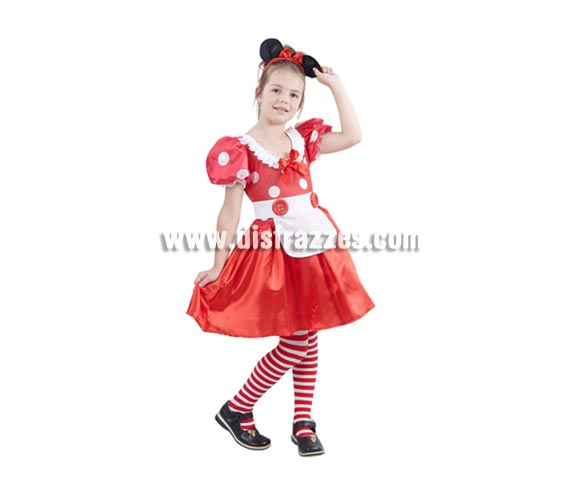 Disfraz barato de Ratoncita o Ratita infantil para Carnaval. Talla de 5 a 6 años. Incluye vestido, cinturón y tocado o diadema. Éste disfraz de Carnaval es ideal para divertirse en las Fiestas de Carnavales tan divertidas y estrambóticas como siempre y que cada vez se celebran en más Pueblos, Villas  y Ciudades, tanto en la calle como en Pubs, Discotecas, Casas particulares, Restaurantes o Colegios y disfrazándote con un traje de Carnaval ayudarás a crear ese ambiente Carnavalesco, tan divertido, multicolor y variopinto que a todos nos fascina y nos divierte.
¡¡Compra tu disfraz para Carnaval en nuestra tienda de disfraces, será divertido!!
