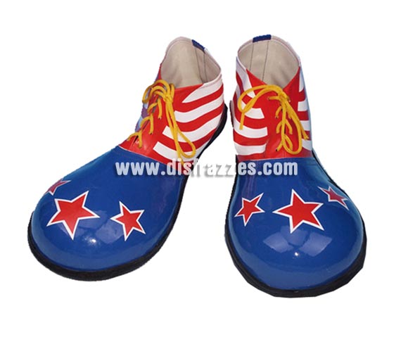 Par de Zapatos o Zapatones de Payaso hombre de 37 cm. con estrellas rojas para Carnaval. Válidos para las tallas ded la 41 a la 46. Ideal como complemento de tu disfraz para Carnaval para ir de Fiesta a Pubs, Discotecas, Casas particulares, Restaurantes o Colegios y ayudar a crear un ambiente Carnavalesco y Festivo propio de la Fiesta de Carnavales.
¡¡Compra el complemento para tu disfraz de Carnaval en nuestra tienda de disfraces, será divertido!!
