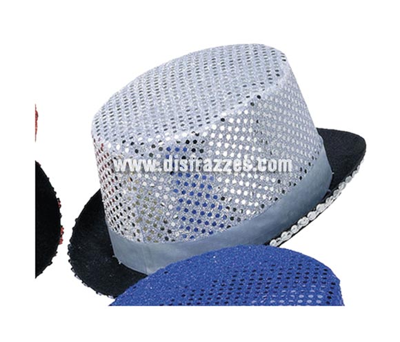 Sombrero de copa o Chistera plateado con lentejuelas para Carnaval. Talla universal de niños. Ideal como complemento de tu disfraz para Carnaval para ir de Fiesta a Pubs, Discotecas, Casas particulares, Restaurantes o Colegios y ayudar a crear un ambiente Carnavalesco y Festivo propio de la Fiesta de Carnavales.
¡¡Compra el complemento para tu disfraz de Carnaval en nuestra tienda de disfraces, será divertido!!

