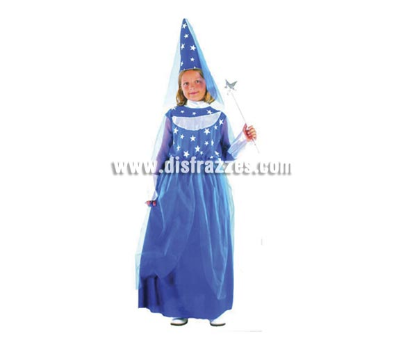 Disfraz barato de Bruja Buena o Hada Madrina infantil para Carnaval. Talla de 5 a 6 años. Incluye sombrero y vestido. Varita NO incluida, podrás verla en la sección Complementos. Éste disfraz de Carnaval es ideal para divertirse en las Fiestas de Carnavales tan divertidas y estrambóticas como siempre y que cada vez se celebran en más Pueblos, Villas  y Ciudades, tanto en la calle como en Pubs, Discotecas, Casas particulares, Restaurantes o Colegios y disfrazándote con un traje de Carnaval ayudarás a crear ese ambiente Carnavalesco, tan divertido, multicolor y variopinto que a todos nos fascina y nos divierte.
¡¡Compra tu disfraz para Carnaval en nuestra tienda de disfraces, será divertido!!
