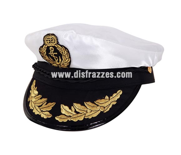Gorra de Comandante de la Marina o Capitán de Barco para Carnaval. Talla universal adultos. Ideal como complemento de tu disfraz para Carnaval para ir de Fiesta a Pubs, Discotecas, Casas particulares, Restaurantes o Colegios y ayudar a crear un ambiente Carnavalesco y Festivo propio de la Fiesta de Carnavales.
¡¡Compra el complemento para tu disfraz de Carnaval en nuestra tienda de disfraces, será divertido!!
