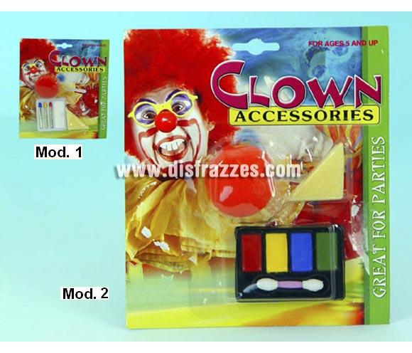 Set de maquillaje Payaso con nariz para Carnaval y Halloween. Dos modelos surtidos. Artículo de Maquillaje ideal para caracterizarte en Carnaval, en Halloween o en cualquier fecha del año que tengas ocasión para ir de Fiesta a Pubs, Discotecas, Casas particulares, Restaurantes o Colegios y ayudar a crear un ambiente Festivo propio de la Fiesta a la que acudas.
¡¡Compra el maquillaje para tu disfraz de Carnaval o de Halloween en nuestra tienda de disfraces, será divertido!!
