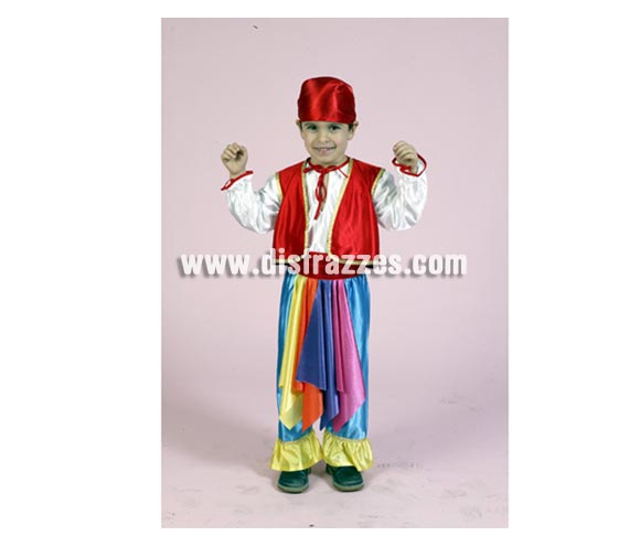 Disfraz barato de Zíngaro azul infantil para Carnaval. Talla de 5 a 6 años. Incluye camisa, chaleco, pantalón, fajín y pañuelo. Éste disfraz de Carnaval es ideal para divertirse en las Fiestas de Carnavales tan divertidas y estrambóticas como siempre y que cada vez se celebran en más Pueblos, Villas  y Ciudades, tanto en la calle como en Pubs, Discotecas, Casas particulares, Restaurantes o Colegios y disfrazándote con un traje de Carnaval ayudarás a crear ese ambiente Carnavalesco, tan divertido, multicolor y variopinto que a todos nos fascina y nos divierte.
¡¡Compra tu disfraz para Carnaval en nuestra tienda de disfraces, será divertido!!
