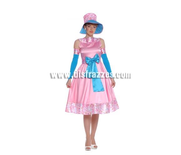 Disfraz de Tiffany adulta para Carnavales. Talla única hasta la 42/44. Incluye gorro, vestido y mangas. Disfraz de mujer de la época del siglo XIX.
¡¡Compra tu disfraz para Carnaval en nuestra tienda de disfraces, será divertido!!
