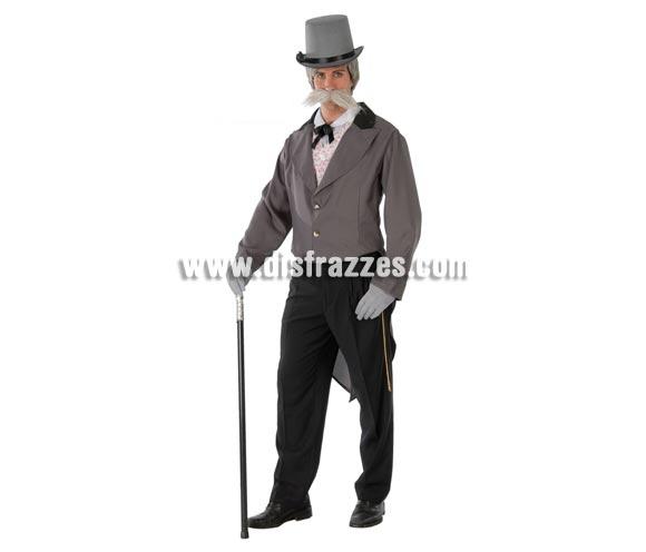 Disfraz de Caballero del siglo XIX adulto para Carnavales. Talla única 52/54. Incluye camisa, chaqueta y pantalón. Bastón y Chistera NO incluidos, podrás verlos en la sección Complementos. Éste traje de Caballero de la Época, es ideal para divertirse en las Fiestas de Carnavales tan divertidas y estrambóticas como siempre y que cada vez se celebran en más Pueblos, Villas  y Ciudades, tanto en la calle como en Pubs, Discotecas, Casas particulares, Restaurantes o Colegios y disfrazándote con un traje de Carnaval ayudarás a crear ese ambiente Carnavalesco, tan divertido, multicolor y variopinto que a todos nos fascina y nos divierte.
¡¡Compra tu disfraz para Carnaval en nuestra tienda de disfraces, será divertido!!

