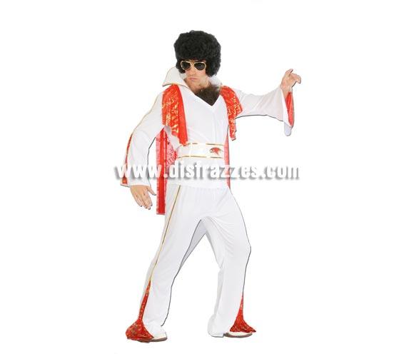 Disfraz de Rey del Rock elegance adulto para Carnavales. Talla única 52/54. Incluye camisa con capa, cinturón y pantalón. Peluca y gafas NO incluidas, podrás verlas en la sección de Complementos. Éste traje de Elvis se usa mucho en Despedidas de Soltero para hacer pasar un poco de vergüenza al Novio.
¡¡Compra tu disfraz para Carnaval en nuestra tienda de disfraces, será divertido!!

