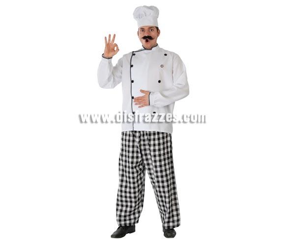 Disfraz de Cocinero adulto para Carnavales. Talla única 52/54. Incluye gorro, chaqueta y pantalón. Bigote NO incluido, podrás ver bigotes en la sección de Complementos.
¡¡Compra tu disfraz para Carnaval en nuestra tienda de disfraces, será divertido!!
