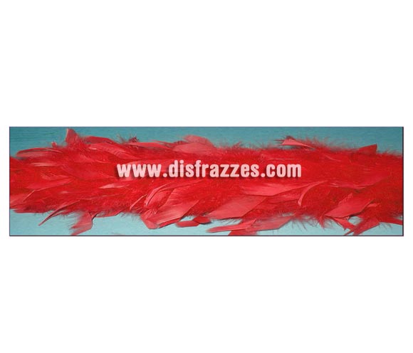 Boa roja de 75-80 grs. para Carnavales y para Halloween. El complemento perfecto para los disfraces de Charlestón. 