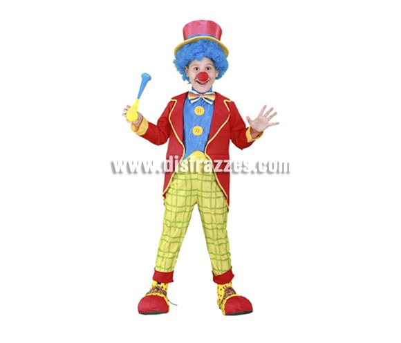 Disfraz barato de Payasito de colores infantil para Carnavales. Talla de 5 a 6 años. Incluye chaqueta, pechera con pajarita y botones, pantalones y sombrero. Accesorios NO incluidos, podrás verlos en la sección Complementos. Disfraz de Payaso para niños. Éste disfraz de Carnaval es ideal para divertirse en las Fiestas de Carnavales tan divertidas y estrambóticas como siempre y que cada vez se celebran en más Pueblos, Villas  y Ciudades, tanto en la calle como en Pubs, Discotecas, Casas particulares, Restaurantes o Colegios y disfrazándote con un traje de Carnaval ayudarás a crear ese ambiente Carnavalesco, tan divertido, multicolor y variopinto que a todos nos fascina y nos divierte.
¡¡Compra tu disfraz para Carnaval en nuestra tienda de disfraces, será divertido!!
