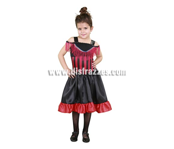 Disfraz barato de Can-Can niñas para Carnavales. Talla de 3 a 4 años. Incluye vestido. Éste disfraz de Carnaval es ideal para divertirse en las Fiestas de Carnavales tan divertidas y estrambóticas como siempre y que cada vez se celebran en más Pueblos, Villas  y Ciudades, tanto en la calle como en Pubs, Discotecas, Casas particulares, Restaurantes o Colegios y disfrazándote con un traje de Carnaval ayudarás a crear ese ambiente Carnavalesco, tan divertido, multicolor y variopinto que a todos nos fascina y nos divierte.
¡¡Compra tu disfraz para Carnaval en nuestra tienda de disfraces, será divertido!!