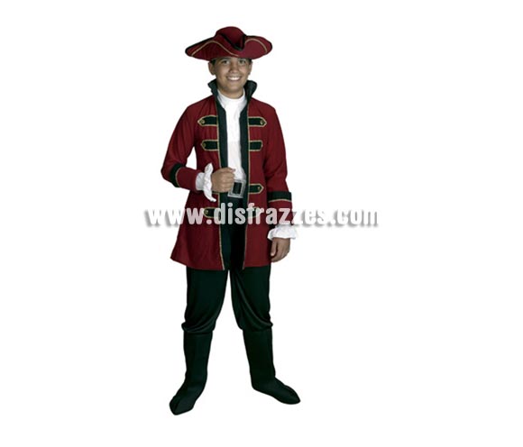 Disfraz barato de Rey Pirata infantil para Carnavales. Talla de 10 a 12 años. Incluye puños, chaqueta, pantalón con cubrebotas, cinturón y sombrero. Éste disfraz de Carnaval es ideal para divertirse en las Fiestas de Carnavales tan divertidas y estrambóticas como siempre y que cada vez se celebran en más Pueblos, Villas  y Ciudades, tanto en la calle como en Pubs, Discotecas, Casas particulares, Restaurantes o Colegios y disfrazándote con un traje de Carnaval ayudarás a crear ese ambiente Carnavalesco, tan divertido, multicolor y variopinto que a todos nos fascina y nos divierte.
¡¡Compra tu disfraz para Carnaval en nuestra tienda de disfraces, será divertido!!
