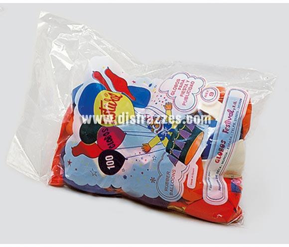 Globos redondos de colores variados (Bolsa de 100).