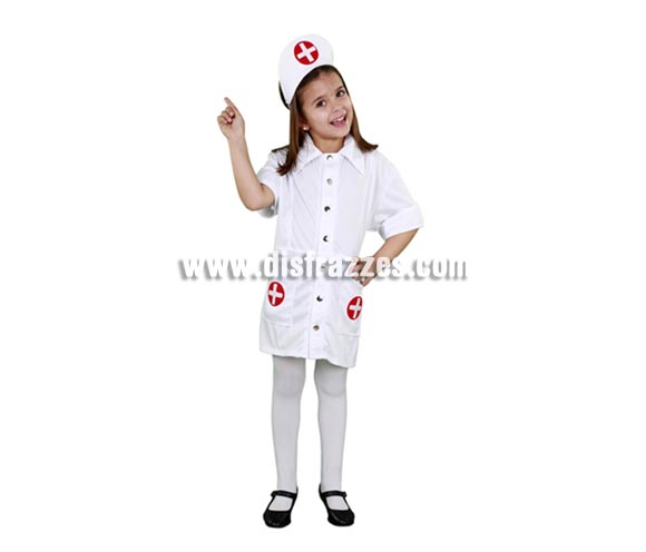 Disfraz super barato de Enfermera para niña en Carnaval. Talla de 7 a 9 años. Incluye cofia y vestido. Éste disfraz de Carnaval es ideal para divertirse en las Fiestas de Carnavales tan divertidas y estrambóticas como siempre y que cada vez se celebran en más Pueblos, Villas  y Ciudades, tanto en la calle como en Pubs, Discotecas, Casas particulares, Restaurantes o Colegios y disfrazándote con un traje de Carnaval ayudarás a crear ese ambiente Carnavalesco, tan divertido, multicolor y variopinto que a todos nos fascina y nos divierte.
¡¡Compra tu disfraz para Carnaval en nuestra tienda de disfraces, será divertido!!
