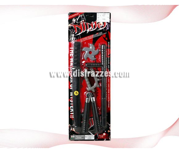 Set accesorios de Ninja para Carnavales. Ideal como complemento de tu disfraz para Carnaval para ir de Fiesta a Pubs, Discotecas, Casas particulares, Restaurantes o Colegios y ayudar a crear un ambiente Carnavalesco y Festivo propio de la Fiesta de Carnavales.
¡¡Compra el complemento para tu disfraz de Carnaval en nuestra tienda de disfraces, será divertido!!

