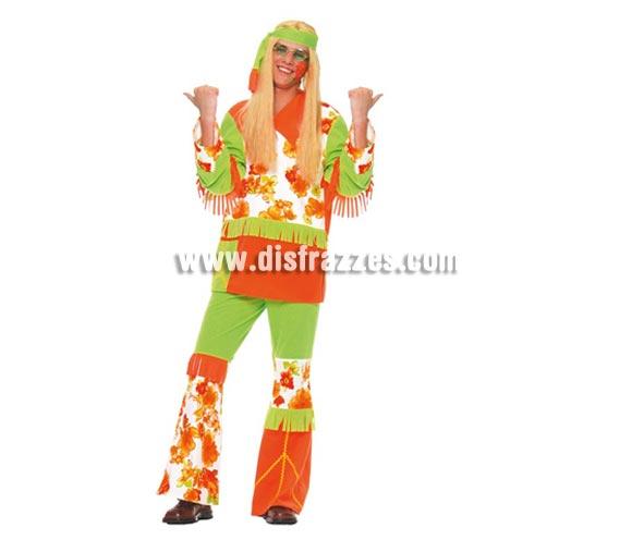 Disfraz de Hippie adulto de hombre para Carnavales. Talla única 52/54. Incluye cinta de la cabeza, casaca y pantalón. Éste disfraz de Carnaval es ideal para divertirse en las Fiestas de Carnavales tan divertidas y estrambóticas como siempre y que cada vez se celebran en más Pueblos, Villas  y Ciudades, tanto en la calle como en Pubs, Discotecas, Casas particulares, Restaurantes o Colegios y disfrazándote con un traje de Carnaval ayudarás a crear ese ambiente Carnavalesco, tan divertido, multicolor y variopinto que a todos nos fascina y nos divierte.
¡¡Compra tu disfraz para Carnaval en nuestra tienda de disfraces, será divertido!!
