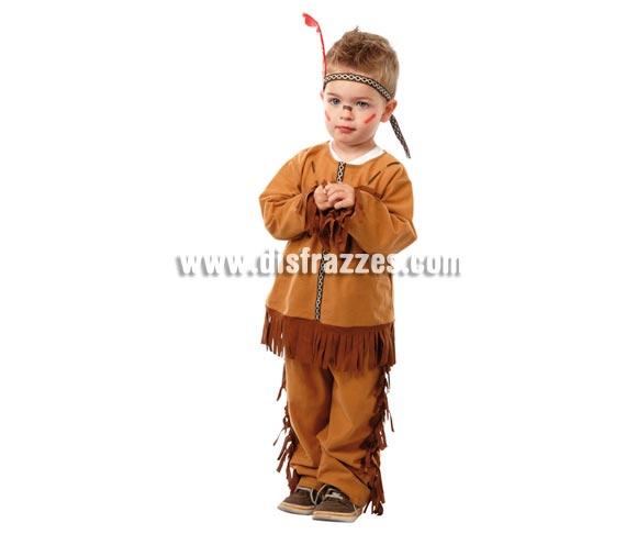 Disfraz barato de Indio Baby para niños. Talla de 12 a 24 meses. Incluye camisa, pantalón y cinta de la cabeza. Perfecto para jugar a Pistoleros e Indios.