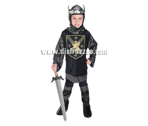 Disfraz de Rey Guerrero Medieval infantil. Talla de 8 a 10 años. Incluye túnica con cubrebotas y corona. Espada NO incluida, podrás ver espadas en la Sección Complementos - Armas. 
Éste disfraz de Medieval es ideal para celebrar las Fiestas o Ferias Medievales cada vez más arraigadas en nuestro País que se celebran tanto en Pueblos en la calle, como en Pub's, Discotecas, Casas particulares,  Restaurantes o Colegios y disfrazándote con un traje Medieval ayudarás a crear ese ambiente de la Época Medieval o la Edad Media tan atractivo como aventurero y que a todos nos fascina.
¡¡Cómpranos tu disfraz para Medievales, será divertido!!