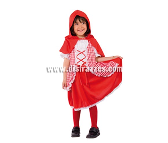 Disfraz de Caperucita Roja para niñas. Talla 5 a 7 años. Incluye vestido y capa con capucha. Disfaz que divierte mucho a los niños, ideal para fiestas y carnaval.