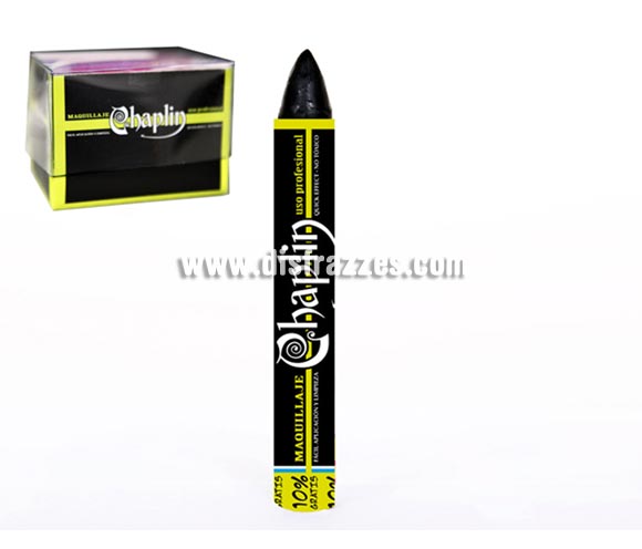 Lápiz maquillaje de 11 cm. y 15 gr. de color negro. Artículo de Maquillaje ideal para caracterizarte en Carnaval, en Halloween o en cualquier fecha del año que tengas ocasión para ir de Fiesta.

