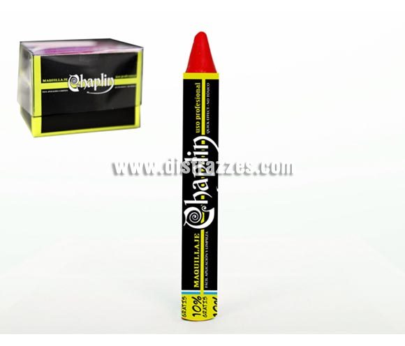 Lápiz maquillaje de 11 cm. y 15 gr. de color rojo. Artículo de Maquillaje ideal para caracterizarte en Carnaval, en Halloween o en cualquier fecha del año que tengas ocasión para ir de Fiesta.