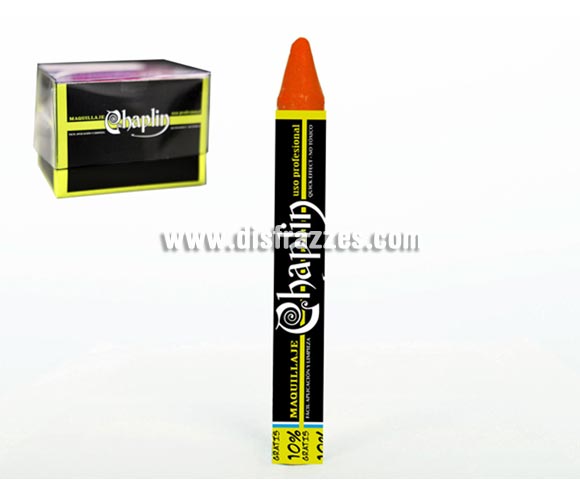 Lápiz maquillaje de 11 cm. y 15 gr. de color naranja. Artículo de Maquillaje ideal para caracterizarte en Carnaval, en Halloween o en cualquier fecha del año que tengas ocasión para ir de Fiesta.