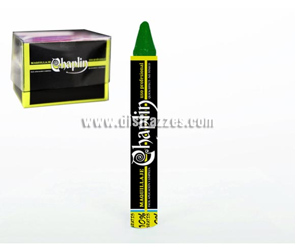 Lápiz maquillaje de 11 cm. y 15 gr. de color verde oscuro. Artículo de Maquillaje ideal para caracterizarte en Carnaval, en Halloween o en cualquier fecha del año que tengas ocasión para ir de Fiesta.