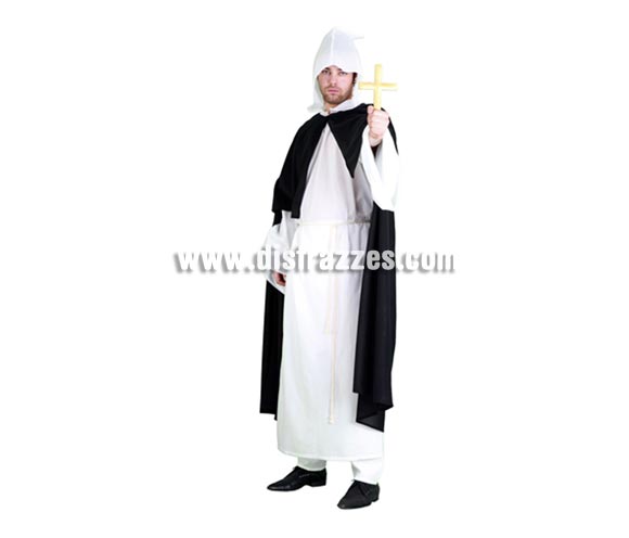 Disfraz de Inquisidor para hombre. Talla standar M-L = 52/54. Incluye túnica, capa con capucha y cinturón o cordón. Éste disfraz de la Santa Inquisición es novedad y es original y diferente.