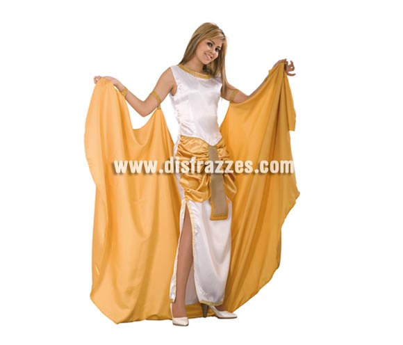 Disfraz de Faraona Egipcia para mujer. Talla standar 38/42. Incluye vestico completo y capa. Éste traje es perfecto para disfrazarse de Cleopatra del antiguo Egipcio.