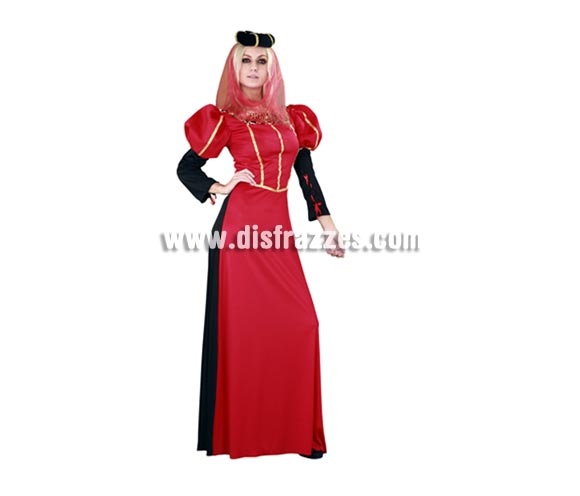 Disfraz de Lady Red para mujer. Talla standar 38/42. Incluye tocado y vestido. Éste traje de MiLady Medieval de chica es muy original además de bonito y de una excelente calidad-precio.