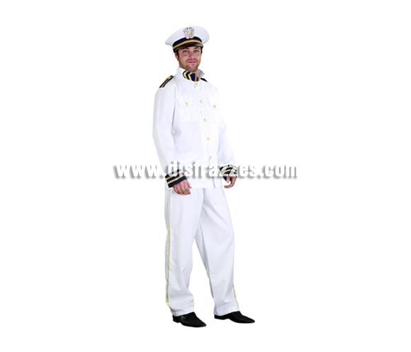 Disfraz de Cadete de la Armada Americana para hombre. Talla standar 52/54. Incluye gorro, chaqueta y pantalón. Éste traje de Marinero para chico es muy original y con él irás muy pero que muy bien vestido.