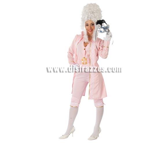 Disfraz de Marquesa para mujer. Talla única válida hasta la 42/44. Incluye chaqueta, chaleco, cinturón y pantalón. Peluca y antifaz NO incluidos, podrás verlos en la sección Complementos. Éste traje de Época para chica es una maravilla.