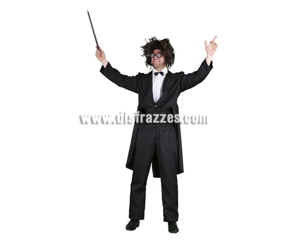 Disfraz de Chaqué para hombre. Talla standar 52/54. Incluye chaqueta, fajín y pantalón. Éste disfraz también puede ser de Esmoquin e ir bien arreglado, lo que pasa es que en ésta foto han querido dar más ideas para éste disfraz, jejeje, ¡¡Qué cachondos!!