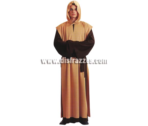 Disfraz de Fraile para hombre. Talla única. Incluye sotana con capucha y cinturón. Éste disfraz de Monje es como el de la Película El Nombre de la Rosa de Sean Connery.