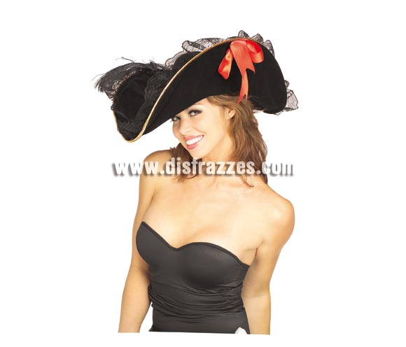 Sombrero de Pirata Bucanero de Terciopelo para chico o chica. 