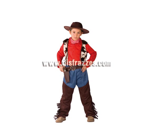 Disfraz de Cowboy para niños de 3 a 4 años. Incluye traje completo sombrero y pañuelo. Disfraz de Vaquero o Pistolero infantil.