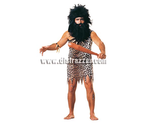 Disfraz super barato de Hombre de las Cavernas para chico. Talla standar. Incluye túnica y banda para la cabeza. Accesorios NO incluidos, podrás verlos en la sección de Complementos.  Éste traje de Troglodita o Cavernícola de hombre tiene un precio inmejorable para los bolsillos más vacíos, como los de los jóvenes.