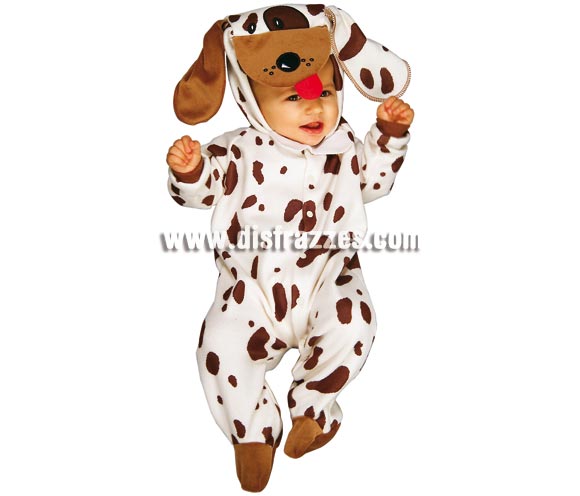 Disfraz de Perrito para Bebés de 6 a 12 meses. Incluye pelele y capucha. Tu bebé estará genial con éste traje de cachorro.