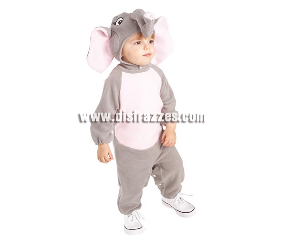 Disfraz de Elefante para Bebés de 6 a 12 meses. Incluye pelele y capucha.