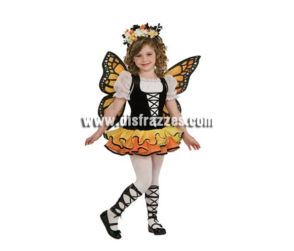 Disfraz de Ninfa Mariposa para niñas de 3 a 4 años. Incluye vestido con tutú, alas, tocado para la cabeza. Precioso disfraz para niñas cuyo precio está genial ya que viene muy completo.