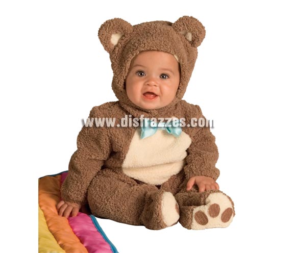 Disfraz de Osito para bebés de 6 a 12 meses. Incluye traje completo con capucha de lana y felpa. Éste traje de oso para bebé es ideal para que el peque vaya calentito además de muy original y bonito. Con apertura fácil para cambio de pañal.