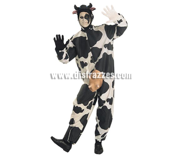 Disfraz de Vaca para hombre. Talla standar. Incluye traje completo con ubre y capucha.